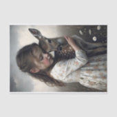 Papier Mousseline Découpage de cerf Hug (Recto)