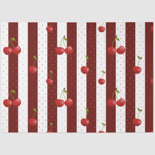 Papier Mousseline Découpage de cerises sucrées (Recto)