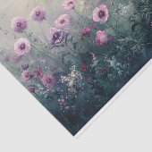 Papier Mousseline Découpage de champ vert violet Fleur sauvage (Détail)