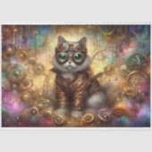 Papier Mousseline Découpage de chat de fantasy céleste Steampunk cos (Recto)