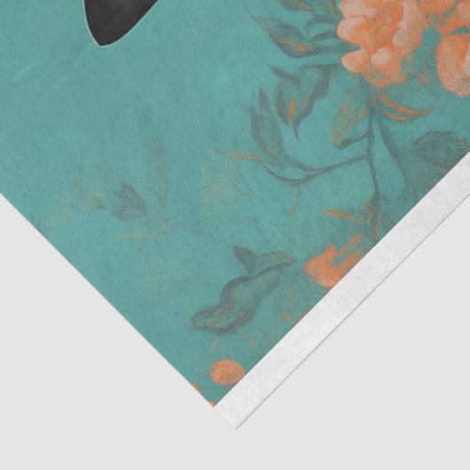 Papier Mousseline Découpage de chat noir chinois (Détail)