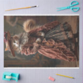Papier Mousseline Découpage de chat rustique vintage habillé (Artisanat)
