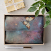Papier Mousseline Decoupage de chat Steampunk floral Galaxy céleste (Cadeau)