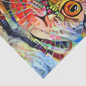 Papier Mousseline Découpage de chats en mosaïque d'art Abstrait (Détail)