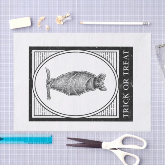 Papier Mousseline Découpage de chauve-souris (Artisanat)