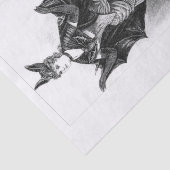 Papier Mousseline Découpage de chauve-souris costumée de l'Halloween (Détail)