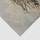 Papier Mousseline Découpage de Cheval Sauvage Aquarelle (Détail)