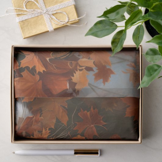 Papier Mousseline Découpage de chien Samoyé d'automne (Cadeau)