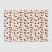 Papier Mousseline Découpage de chien teckel (Recto)