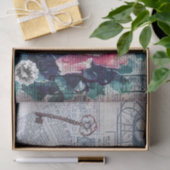 Papier Mousseline Découpage de clé florale (Cadeau)