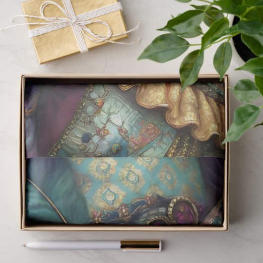 Papier Mousseline Découpage de clown masqué arlequin (Cadeau)