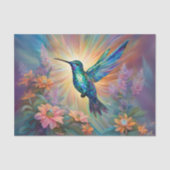 Papier Mousseline Découpage de colibris Iridescente (Recto)