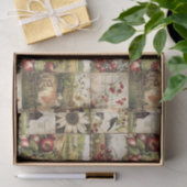 Papier Mousseline Découpage de collage rustique des terres agricoles (Cadeau)