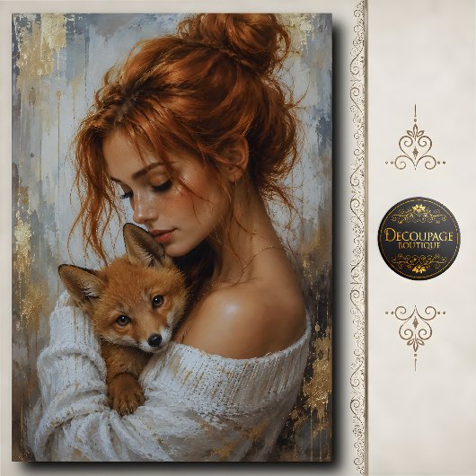 Papier Mousseline Découpage de Compagnon Renard Mignon