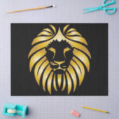 Papier Mousseline Découpage de conception de têtes de Lions métalliq (Artisanat)