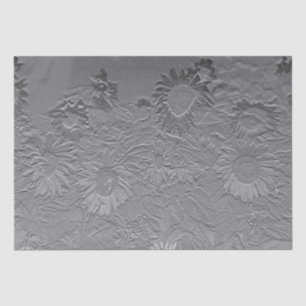 Papier Mousseline Découpage de conception florale gris argent du tou