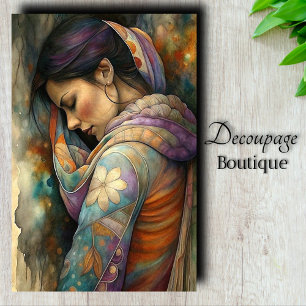 Papier Mousseline Découpage de contemplation sacrée