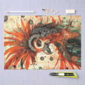 Papier Mousseline Découpage de coq Steampunk mécanique (Artisanat)