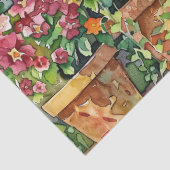 Papier Mousseline Découpage de couleur d'aquarelle florale du jardin (Détail)