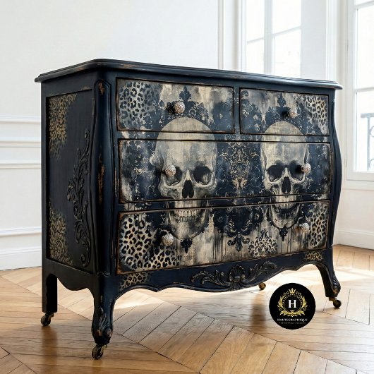 Papier Mousseline Decoupage de crânes antiques