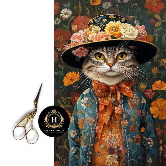 Papier Mousseline Découpage de décoration de chats de Bohême