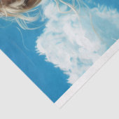 Papier Mousseline Découpage de douche de maternité en dentelle blanc (Détail)