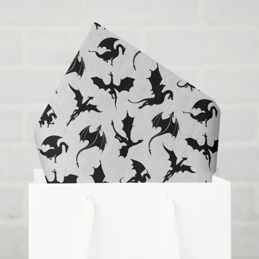 Papier Mousseline Découpage de dragon (Sac cadeau)