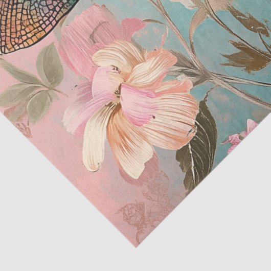 PAPIER MOUSSELINE DÉCOUPAGE DE DRAGONFLY ENCHANTÉE (Détail)
