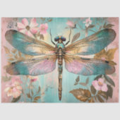 PAPIER MOUSSELINE DÉCOUPAGE DE DRAGONFLY ENCHANTÉE (Recto)