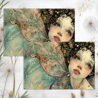 PAPIER MOUSSELINE DÉCOUPAGE DE FAIRY IMAGINAIRE