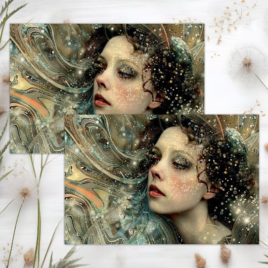 PAPIER MOUSSELINE DÉCOUPAGE DE FÉES FANTASTIQUES
