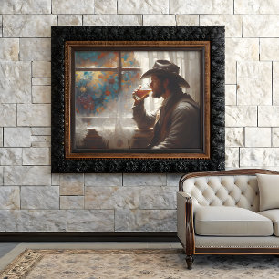Papier Mousseline Découpage de fenêtre au whiskey Cowboy