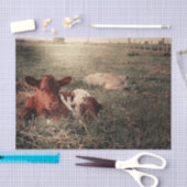Papier Mousseline Découpage de ferme rustique de vache (Artisanat)
