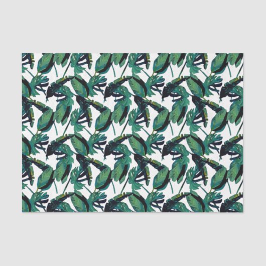 Papier Mousseline Découpage de feuillage de feuillage Feuille tropic (Recto)