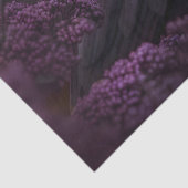 Papier Mousseline Découpage de feuillage violet corbeau gothique (Détail)