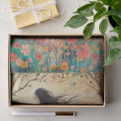 PAPIER MOUSSELINE DÉCOUPAGE DE FILLE FLEURIE BOHO (Cadeau)