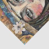 PAPIER MOUSSELINE DÉCOUPAGE DE FILLES CUTE QUIRKY BOHO (Détail)