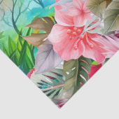 Papier Mousseline Découpage de Flamant rose rose floral tropical (Détail)