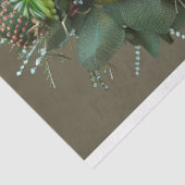 Papier Mousseline Découpage de flamme vert émeraude (Détail)