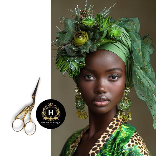 Papier Mousseline Découpage de flamme vert émeraude