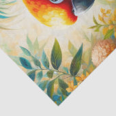 Papier Mousseline Découpage de fleurs colorées Sun Conure Parrot (Détail)