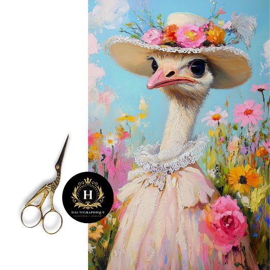 Papier Mousseline Découpage de fleurs d'autruche de baby shower