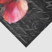 Papier Mousseline Découpage de fleurs de pois doux rouge (Détail)