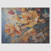Papier Mousseline Découpage de fleurs peintes (Recto)