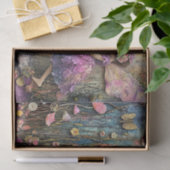 PAPIER MOUSSELINE DÉCOUPAGE DE FLEUVE JARDIN PURPLE (Cadeau)