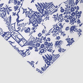 Papier Mousseline Découpage de flux bleu Chinoiserie bleu (Détail)