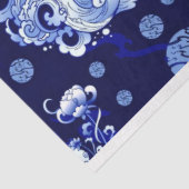 Papier Mousseline Découpage de flux bleu Tiger en Chine bleue (Détail)