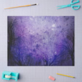 Papier Mousseline Découpage de forêt violette d'hiver (Artisanat)