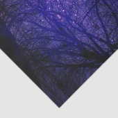 Papier Mousseline Découpage de forêt violette d'hiver (Détail)