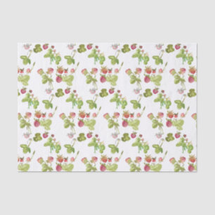 Papier Mousseline Découpage de fraise d'aquarelle